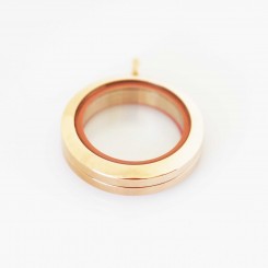 Rose Gold Screw Top Locket - 2.5cm